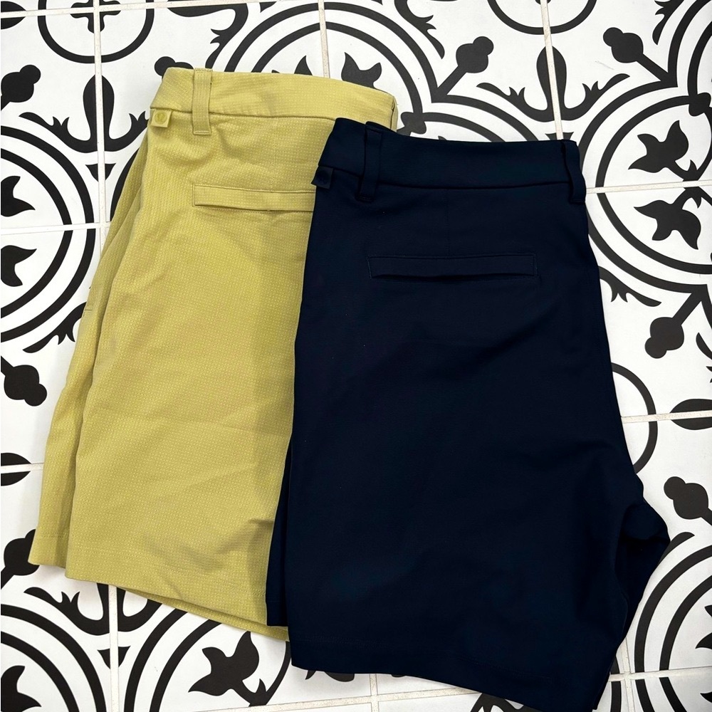 2 Lululemon ABC classic fit shorts like new size 32 (7 inch inseams)